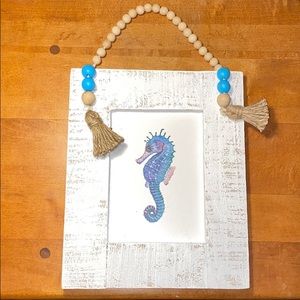 Cute ocean themed seahorse hanging wall art